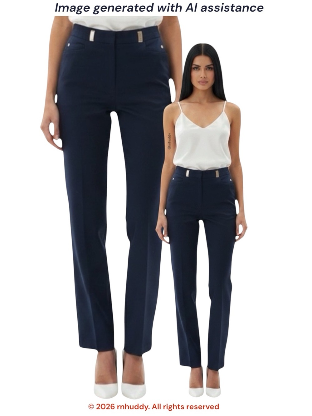 VTG ‘02 St. John Sport by Marie Gray size 10 navy with gold trousers